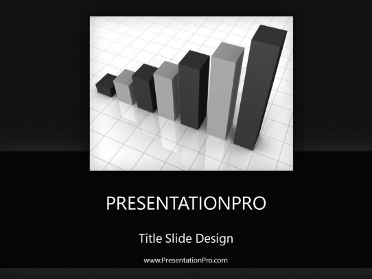 chart my increase gray PowerPoint Template title slide design