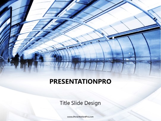 Commuter Tunnel PowerPoint Template title slide design