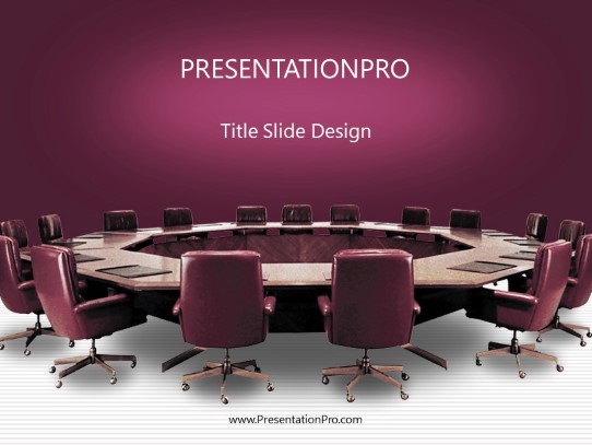 Conference Room 01 PowerPoint Template title slide design
