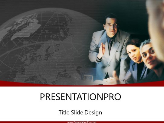 Consulting Group Gray PowerPoint Template title slide design