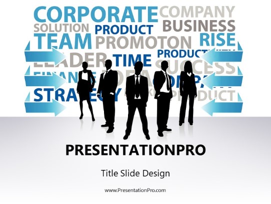 Corporate Team Solution PowerPoint Template title slide design