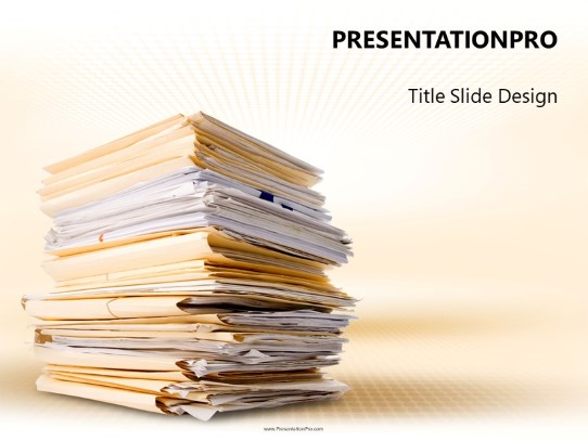 File Stack PowerPoint Template title slide design