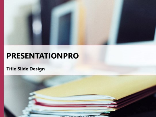Files PowerPoint Template title slide design