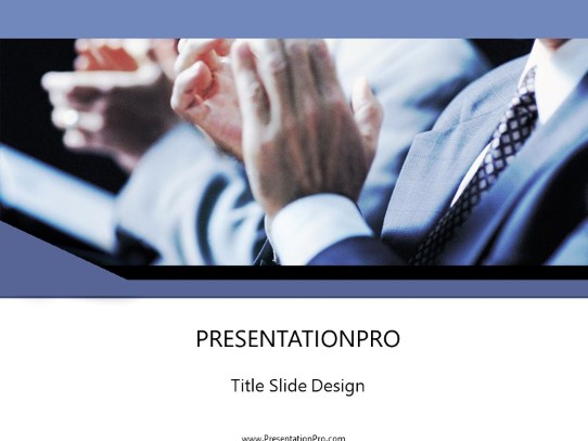 Give A Hand PowerPoint Template title slide design
