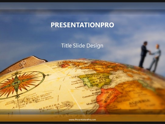 Global Agreement PowerPoint Template title slide design