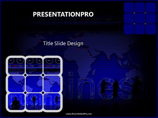 Global Market PowerPoint Template title slide design