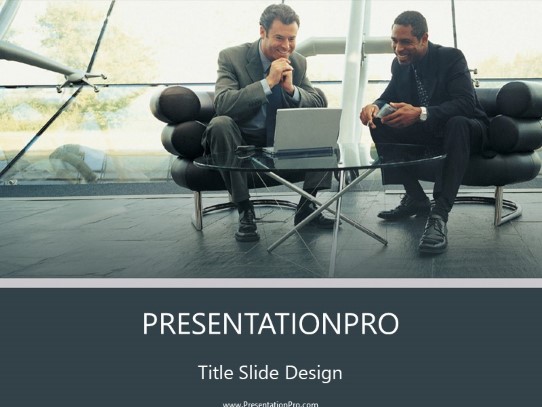 Great Work PowerPoint Template title slide design