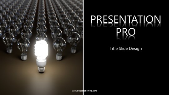 Group Idea Dark Widescreen PowerPoint Template title slide design