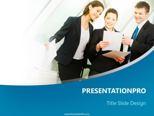 Happy Business Discussion Business PowerPoint template - PresentationPro
