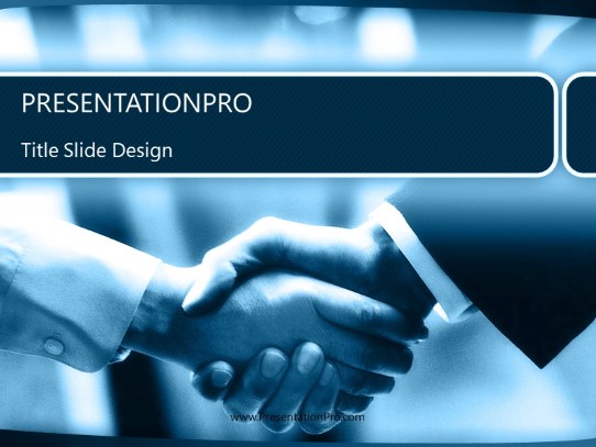 Hello2 Blue PowerPoint Template title slide design