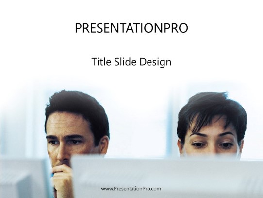 Peeking 2 PowerPoint Template title slide design