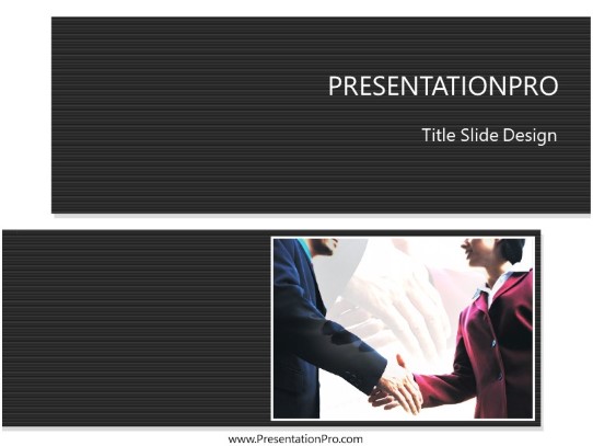 Shake On It PowerPoint Template title slide design