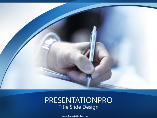 Sign PowerPoint Template title slide design