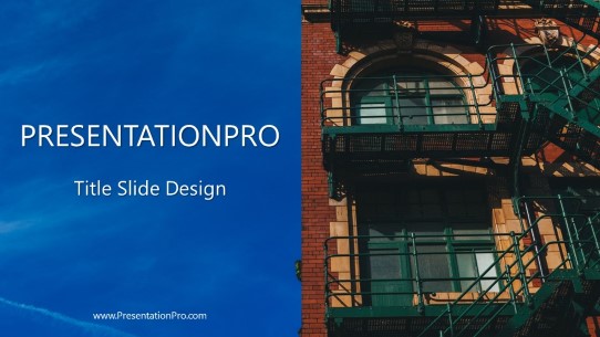 Sky Building 01 Widescreen PowerPoint Template title slide design