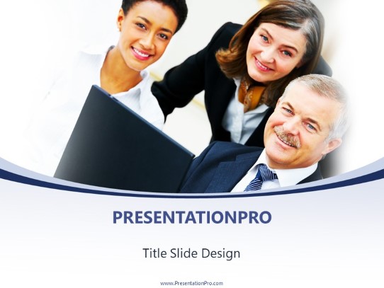 Smiling Business Diversity 02 PowerPoint Template title slide design