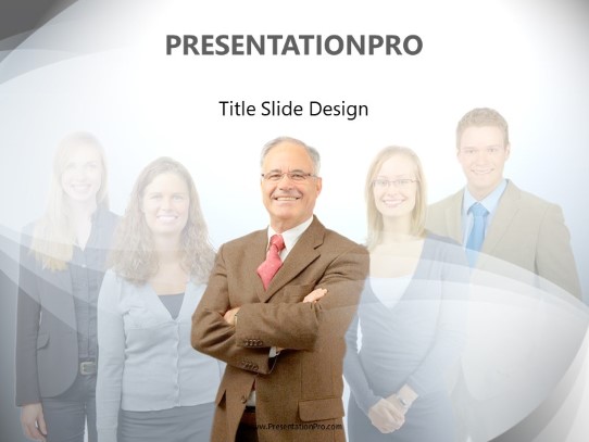 Standing Proud Coworkers Business PowerPoint template - PresentationPro