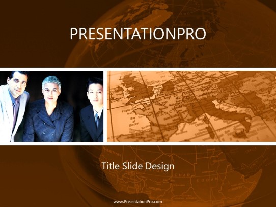The Board Brown PowerPoint Template title slide design