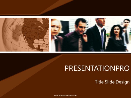 The Company Brown PowerPoint Template title slide design