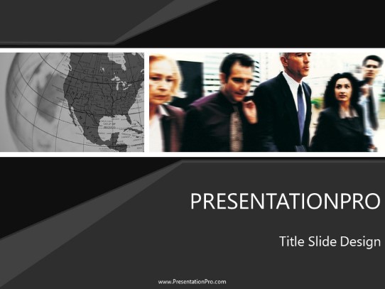 The Company Gray PowerPoint Template title slide design