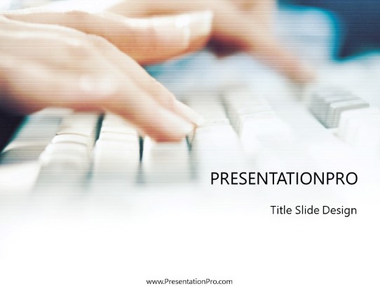 Type Away PowerPoint Template title slide design