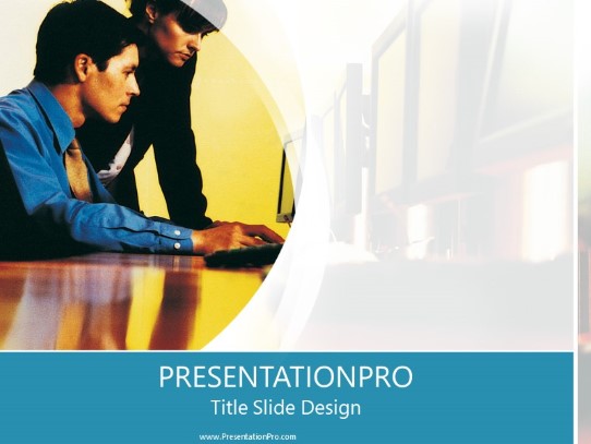 Working Intently PowerPoint Template title slide design