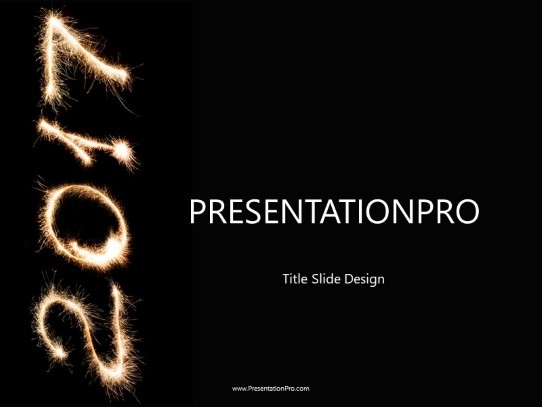 2017 Sparkle left Wide PowerPoint Template title slide design
