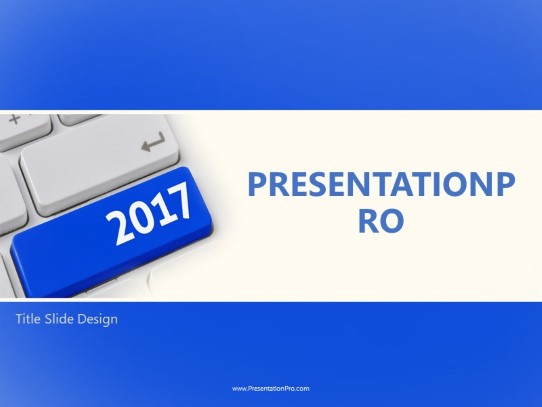 2017 keyboard Wide PowerPoint Template title slide design