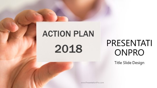 2018 Action Plan PowerPoint Template title slide design