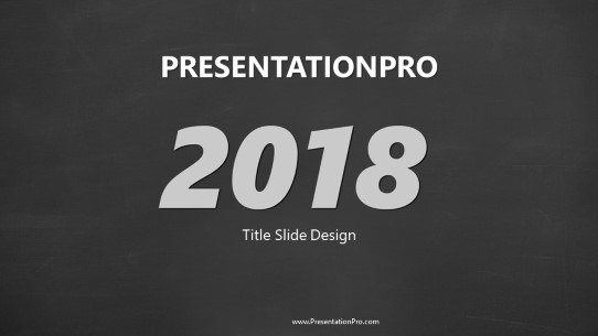 2018 Black Board PowerPoint Template title slide design