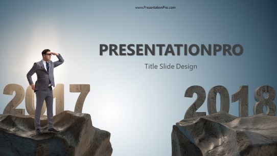 2018 Looking Ahead PowerPoint Template title slide design