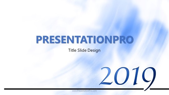 2019 Blue Line Widescreen PowerPoint Template title slide design