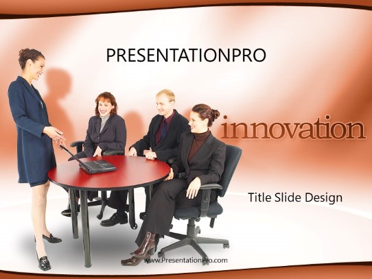 Executives Orange PowerPoint Template title slide design