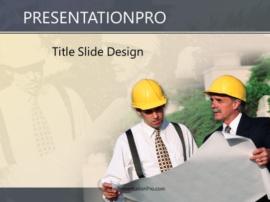 Engineers PowerPoint Template title slide design