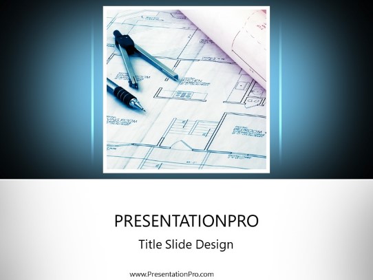 Home Plans PowerPoint Template title slide design