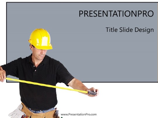 Measure It PowerPoint Template title slide design