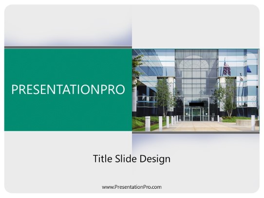 Office Building PowerPoint Template title slide design