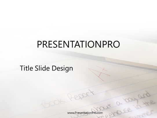 A Plus PowerPoint Template title slide design