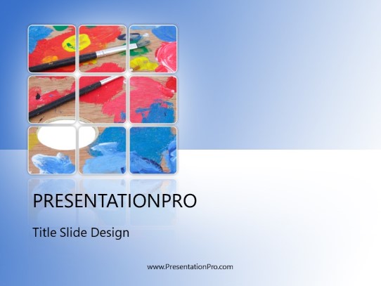 Art Class PowerPoint Template title slide design