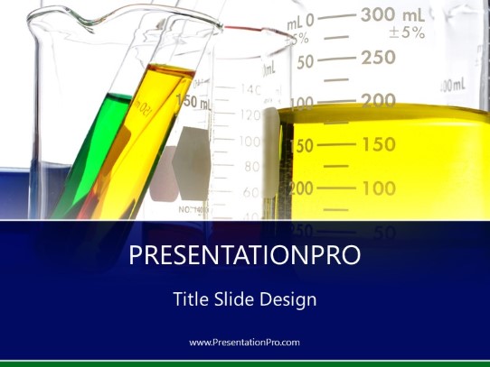 Beaker Experiment PowerPoint Template title slide design