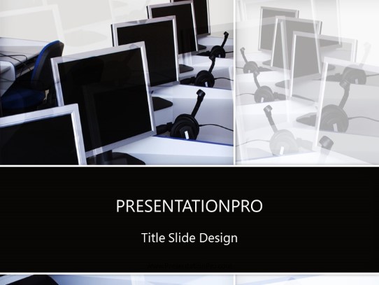Computer Class 2 PowerPoint Template title slide design