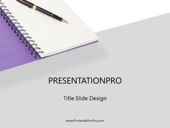 Fresh Page Pu PowerPoint Template title slide design
