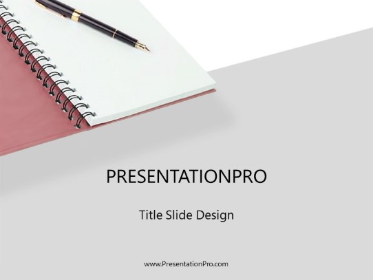 Fresh Page Re PowerPoint Template title slide design