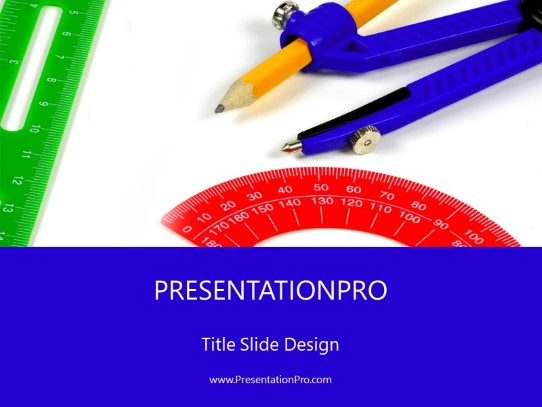 Geometry Class PowerPoint Template title slide design