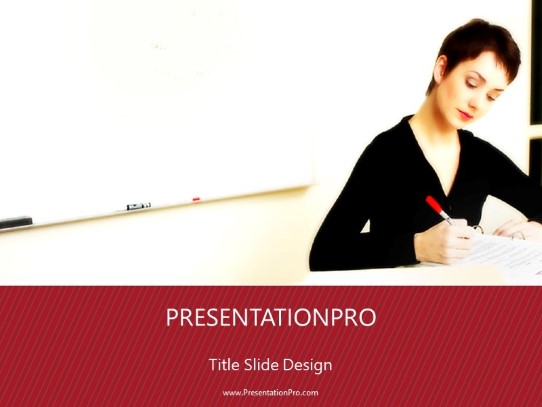 Grading PowerPoint Template title slide design