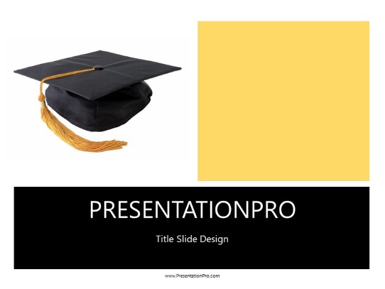 Graduation Cap PowerPoint Template title slide design