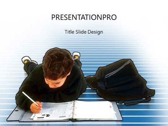 Homework PowerPoint Template title slide design