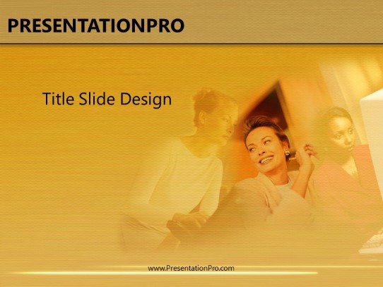 Ladies 1 PowerPoint Template title slide design