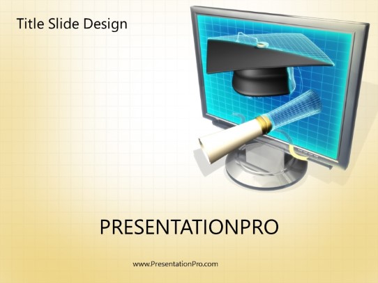 Online Edu PowerPoint Template title slide design