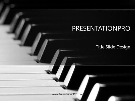 Piano Music PowerPoint Template title slide design