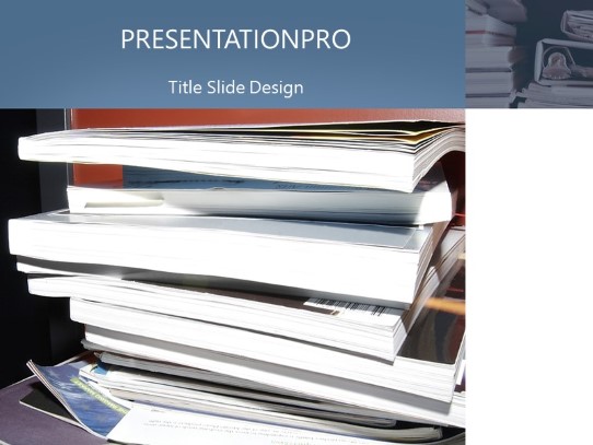 Piled High PowerPoint Template title slide design